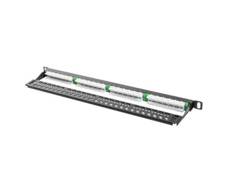 PATCH PANEL 24 PORT 0.5U 19" KAT.5E CZARNY LANBERG PATCH PANEL 24 PORT 0.5U 19" KAT.5E CZARNY LANBERG