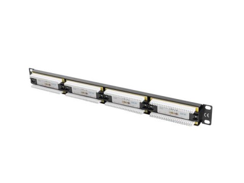 PATCH PANEL 24 PORT 1U 19" KAT.5E CZARNY LANBERG PATCH PANEL 24 PORT 1U 19" KAT.5E CZARNY LANBERG