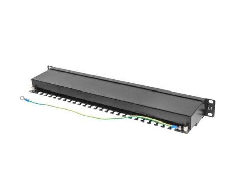PATCH PANEL 24 PORT 1U 19" KAT.5E EKRANOWANY CZARNY LANBERG PATCH PANEL 24 PORT 1U 19" KAT.5E EKRANOWANY CZARNY LANBERG