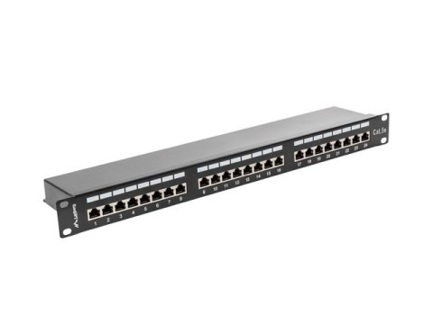 PATCH PANEL 24 PORT 1U 19" KAT.5E EKRANOWANY CZARNY LANBERG PATCH PANEL 24 PORT 1U 19" KAT.5E EKRANOWANY CZARNY LANBERG