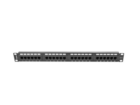 PATCH PANEL 24 PORT 1U 19" KAT.6 CZARNY LANBERG PATCH PANEL 24 PORT 1U 19" KAT.6 CZARNY LANBERG