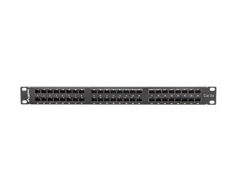 PATCH PANEL 48 PORT 1U 19" KAT.5E CZARNY LANBERG PATCH PANEL 48 PORT 1U 19" KAT.5E CZARNY LANBERG