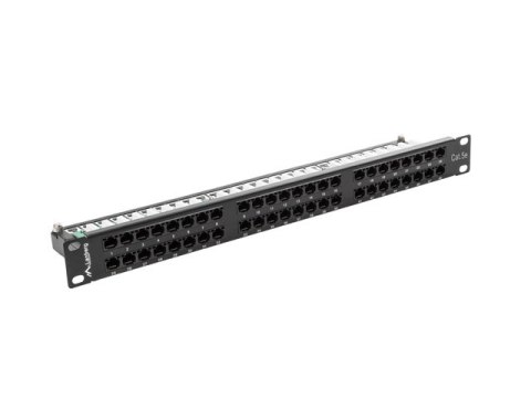 PATCH PANEL 48 PORT 1U 19" KAT.5E CZARNY LANBERG PATCH PANEL 48 PORT 1U 19" KAT.5E CZARNY LANBERG