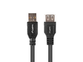 PRZEDŁUŻACZ USB-A M/F 2.0 1M CZARNY BOX LANBERG