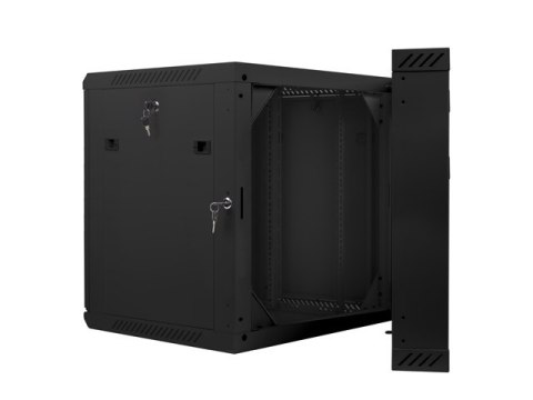 SZAFA INSTALACYJNA RACK WISZĄCA DWUSEKCYJNA 19" 12U 600X600 CZARNA LANBERG (FLAT PACK)