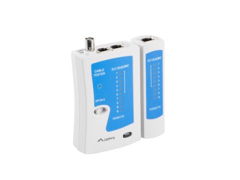 TESTER PRZEWODÓW LAN RJ45, RJ12, RJ11, COAXIAL LANBERG NT-0401 TESTER PRZEWODÓW LAN RJ45, RJ12, RJ11, COAXIAL LANBERG NT-0401