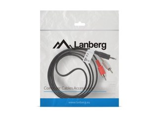 KABEL AUDIO MINIJACK 3.5MM(M) 3 PIN->2X RCA (CINCH)(M) 1.5M LANBERG