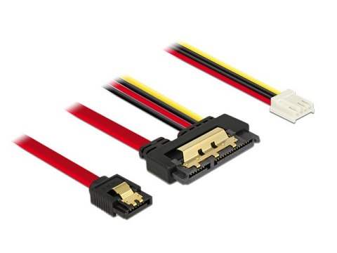 KABEL SATA DATA III (6 GB/S) 22 PIN(F)->SATA 7 PIN(F) + FLOPPY 4 PIN(F) 30CM 5V DELOCK KABEL SATA DATA III (6 GB/S) 22 PIN(F)->SATA 7 PIN(F) + FLOPPY 4 PIN(F) 30CM 5V DELOCK