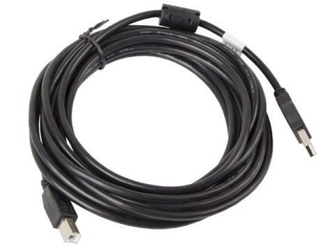 KABEL USB-A(M)->USB-B(M) 2.0 5M CZARNY FERRYT LANBERG KABEL USB-A(M)->USB-B(M) 2.0 5M CZARNY FERRYT LANBERG