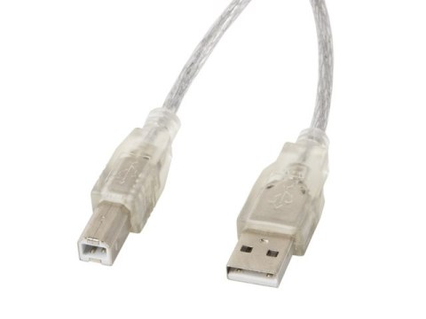 KABEL USB-A(M)->USB-B(M) 2.0 5M PRZEZROCZYSTY FERRYT LANBERG KABEL USB-A(M)->USB-B(M) 2.0 5M PRZEZROCZYSTY FERRYT LANBERG