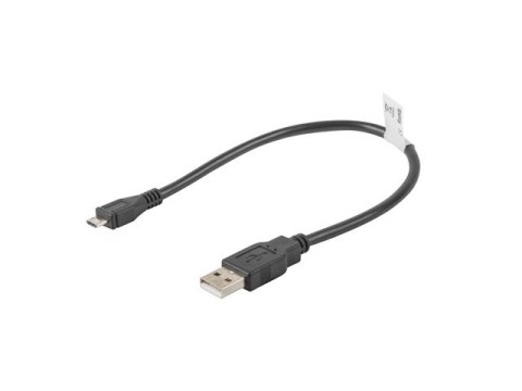 KABEL USB MICRO(M)->USB-A(M) 2.0 0.3M CZARNY LANBERG KABEL USB MICRO(M)->USB-A(M) 2.0 0.3M CZARNY LANBERG