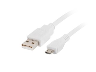 KABEL USB MICRO(M)->USB-A(M) 2.0 1.8M BIAŁY LANBERG