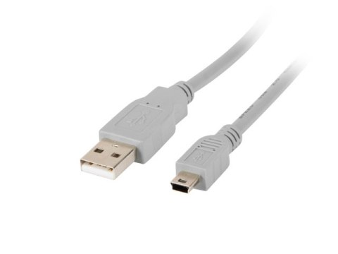 KABEL USB MINI(M)->USB-A(M) 2.0 1.8M SZARY (CANON) LANBERG KABEL USB MINI(M)->USB-A(M) 2.0 1.8M SZARY (CANON) LANBERG