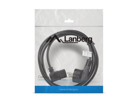 KABEL ZASILAJĄCY CEE 7/7->IEC 320 C13 1.8M KĄTOWY PRAWO VDE CZARNY LANBERG KABEL ZASILAJĄCY CEE 7/7->IEC 320 C13 1.8M KĄTOWY PRAWO VDE CZARNY LANBERG