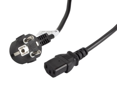 KABEL ZASILAJĄCY CEE 7/7->IEC 320 C13 3M VDE CZARNY LANBERG KABEL ZASILAJĄCY CEE 7/7->IEC 320 C13 3M VDE CZARNY LANBERG