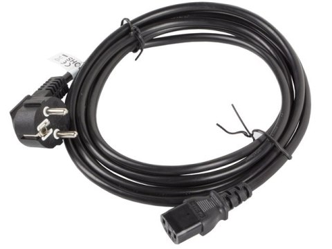 KABEL ZASILAJĄCY CEE 7/7->IEC 320 C13 3M VDE CZARNY LANBERG KABEL ZASILAJĄCY CEE 7/7->IEC 320 C13 3M VDE CZARNY LANBERG