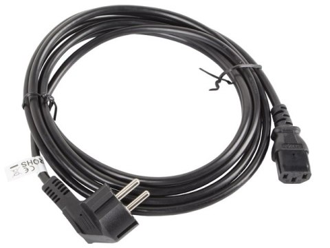 KABEL ZASILAJĄCY CEE 7/7->IEC 320 C13 3M VDE CZARNY LANBERG KABEL ZASILAJĄCY CEE 7/7->IEC 320 C13 3M VDE CZARNY LANBERG