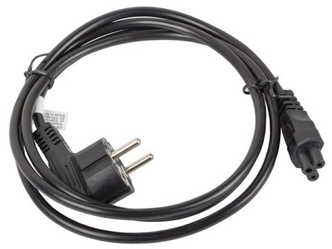 KABEL ZASILAJĄCY LAPTOP (MIKI) CEE 7/7->IEC 320 C5 1.8M VDE CZARNY LANBERG KABEL ZASILAJĄCY LAPTOP (MIKI) CEE 7/7->IEC 320 C5 1.8M VDE CZARNY LANBERG