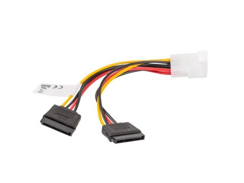 KABEL ZASILAJĄCY WEWNĘTRZNY MOLEX(M)->2X SATA(F) 15CM LANBERG KABEL ZASILAJĄCY WEWNĘTRZNY MOLEX(M)->2X SATA(F) 15CM LANBERG