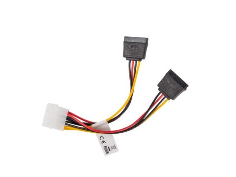 KABEL ZASILAJĄCY WEWNĘTRZNY MOLEX(M)->2X SATA(F) 15CM LANBERG KABEL ZASILAJĄCY WEWNĘTRZNY MOLEX(M)->2X SATA(F) 15CM LANBERG
