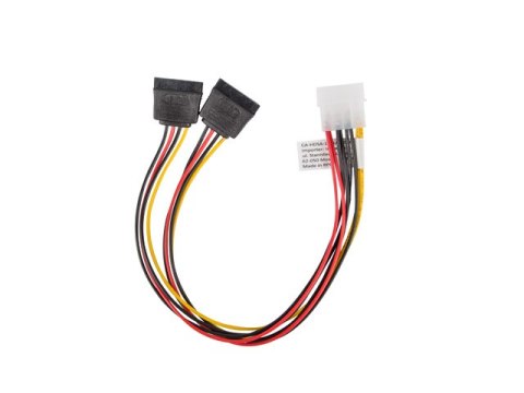 KABEL ZASILAJĄCY WEWNĘTRZNY MOLEX(M) 4 PIN->2X SATA(F) 15 PIN 30CM LANBERG KABEL ZASILAJĄCY WEWNĘTRZNY MOLEX(M) 4 PIN->2X SATA(F) 15 PIN 30CM LANBERG