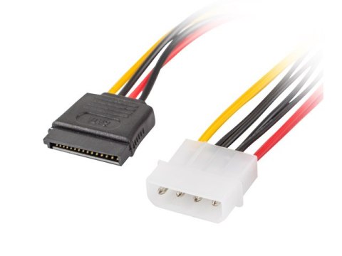 KABEL ZASILAJĄCY WEWNĘTRZNY MOLEX(M) 4 PIN->2X SATA(F) 15 PIN 30CM LANBERG KABEL ZASILAJĄCY WEWNĘTRZNY MOLEX(M) 4 PIN->2X SATA(F) 15 PIN 30CM LANBERG