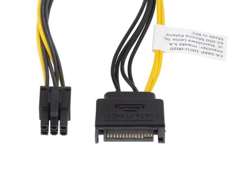 KABEL ZASILAJĄCY WEWNĘTRZNY SATA(M)->PCI EXPRESS(M) 6 PIN 20CM LANBERG KABEL ZASILAJĄCY WEWNĘTRZNY SATA(M)->PCI EXPRESS(M) 6 PIN 20CM LANBERG