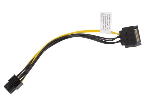 KABEL ZASILAJĄCY WEWNĘTRZNY SATA(M)->PCI EXPRESS(M) 6 PIN 20CM LANBERG KABEL ZASILAJĄCY WEWNĘTRZNY SATA(M)->PCI EXPRESS(M) 6 PIN 20CM LANBERG