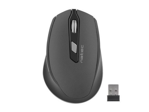 MYSZ NATEC SISKIN BEZPRZEWODOWA 2400DPI CZARNO-SZARA Z CICHYM KLIKIEM