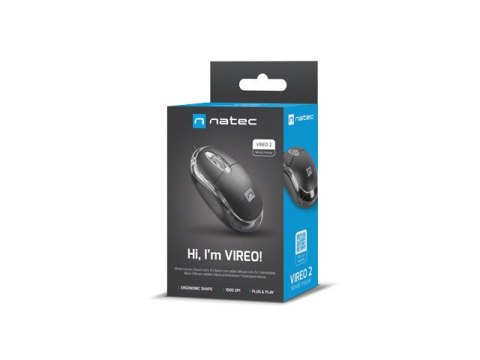 MYSZ NATEC VIREO 2 1000DPI CZARNA OPTYCZNA USB MYSZ NATEC VIREO 2 1000DPI CZARNA OPTYCZNA USB