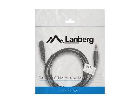 PRZEDŁUŻACZ AUDIO MINIJACK 3.5MM M/F 3 PIN 1.5M CZARNY LANBERG PRZEDŁUŻACZ AUDIO MINIJACK 3.5MM M/F 3 PIN 1.5M CZARNY LANBERG