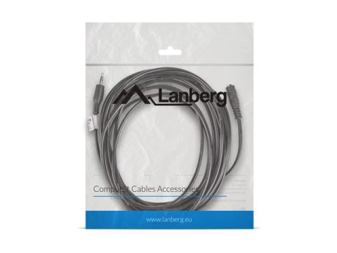 PRZEDŁUŻACZ AUDIO MINIJACK 3.5MM M/F 3 PIN 5M CZARNY LANBERG PRZEDŁUŻACZ AUDIO MINIJACK 3.5MM M/F 3 PIN 5M CZARNY LANBERG