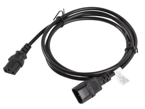 PRZEDŁUŻACZ KABLA ZASILAJĄCEGO IEC 320 C13->C14 1.8M VDE CZARNY LANBERG PRZEDŁUŻACZ KABLA ZASILAJĄCEGO IEC 320 C13->C14 1.8M VDE CZARNY LANBERG