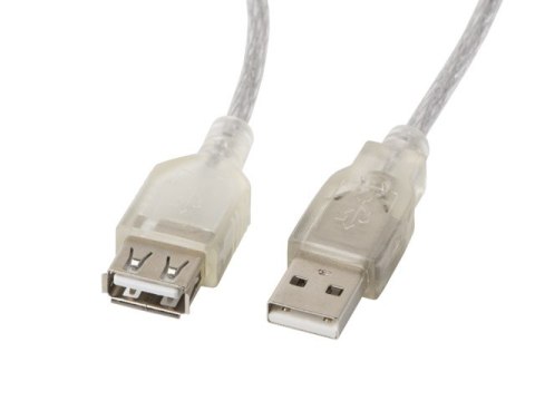 PRZEDŁUŻACZ USB-A M/F 2.0 5M PRZEZROCZYSTY FERRYT LANBERG PRZEDŁUŻACZ USB-A M/F 2.0 5M PRZEZROCZYSTY FERRYT LANBERG