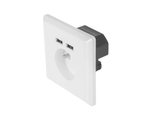 GNIAZDO PODTYNKOWE 230V POJEDYNCZE + 2X USB 2.1A FRENCH BIAŁE LANBERG GNIAZDO PODTYNKOWE 230V POJEDYNCZE + 2X USB 2.1A FRENCH BIAŁE LANBERG