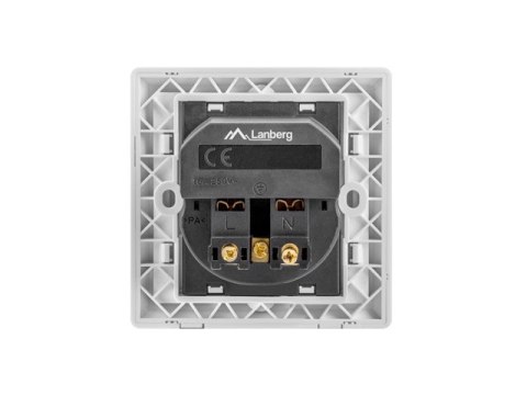 GNIAZDO PODTYNKOWE 230V POJEDYNCZE + 2X USB 2.1A SCHUKO BIAŁE LANBERG GNIAZDO PODTYNKOWE 230V POJEDYNCZE + 2X USB 2.1A SCHUKO BIAŁE LANBERG