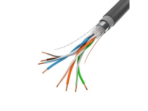 KABEL LAN FTP KAT.5E 305M DRUT OUTDOOR ŻELOWANY CU CZARNY FLUKE PASSED LANBERG KABEL LAN FTP KAT.5E 305M DRUT OUTDOOR ŻELOWANY CU CZARNY FLUKE PASSED LANBERG