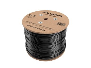 KABEL LAN FTP KAT.6 305M DRUT OUTDOOR ŻELOWANY CU CZARNY FLUKE PASSED LANBERG