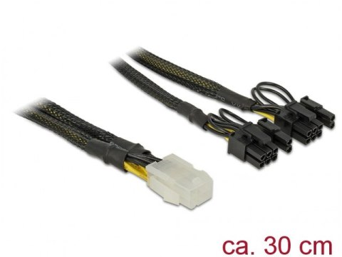 KABEL ROZDZIELACZ ZASILANIA PCI EXPRESS 6 PIN(F)->2X PCI EXPRESS 8 PIN(M) 30CM OPLOT DELOCK KABEL ROZDZIELACZ ZASILANIA PCI EXPRESS 6 PIN(F)->2X PCI EXPRESS 8 PIN(M) 30CM OPLOT DELOCK