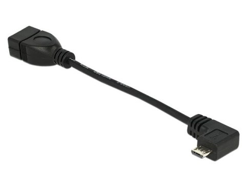 KABEL USB MICRO(M) KĄTOWY PRAWO->USB-A(F) 2.0 0.11M OTG CZARNY DELOCK KABEL USB MICRO(M) KĄTOWY PRAWO->USB-A(F) 2.0 0.11M OTG CZARNY DELOCK