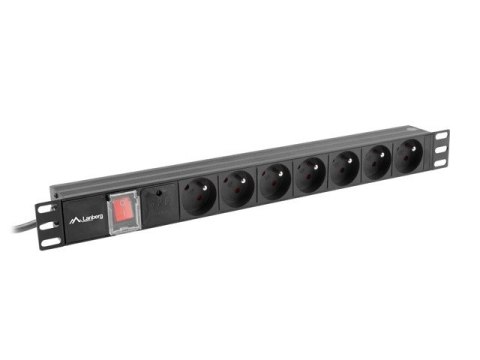LISTWA ZASILAJĄCA RACK PDU 19" LANBERG 1U 16A 7X 230V PL 2M CZARNA LISTWA ZASILAJĄCA RACK PDU 19" LANBERG 1U 16A 7X 230V PL 2M CZARNA