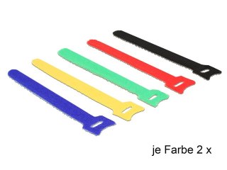 ORGANIZER KABLI - RZEP 150 X 12MM MULTIKOLOR 10 SZTUK DELOCK