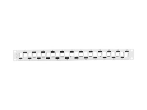 PATCH PANEL PUSTY 24 PORT 1U 19" NAPRZEMIENNY Z ORGANIZEREM DO MODUŁÓW KEYSTONE SZARY LANBERG PATCH PANEL PUSTY 24 PORT 1U 19" NAPRZEMIENNY Z ORGANIZEREM DO MODUŁÓW KEYSTONE SZARY LANBERG