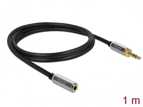 PRZEDŁUŻACZ AUDIO MINIJACK 3.5MM M/F 3 PIN + PRZEJŚCIÓWKA NAKRĘCANA JACK 6.35MM 1M CZARNY DELOCK PRZEDŁUŻACZ AUDIO MINIJACK 3.5MM M/F 3 PIN + PRZEJŚCIÓWKA NAKRĘCANA JACK 6.35MM 1M CZARNY DELOCK