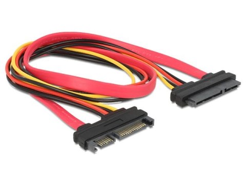 PRZEDŁUŻACZ SATA 22 PIN M/F 50CM DELOCK PRZEDŁUŻACZ SATA 22 PIN M/F 50CM DELOCK