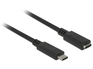 PRZEDŁUŻACZ USB-C M/F 3.1 2M CZARNY DELOCK