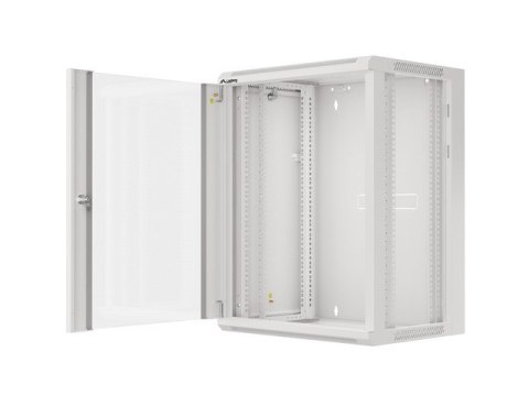 SZAFA INSTALACYJNA RACK WISZĄCA 19" 15U 570X450 SZYBKI MONTAŻ SZARA LANBERG (FLAT PACK)