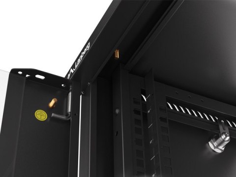 SZAFA INSTALACYJNA RACK WISZĄCA 19" 18U 570X450 SZYBKI MONTAŻ CZARNA LANBERG (FLAT PACK)