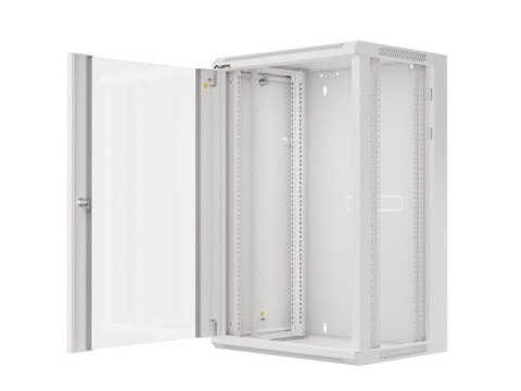 SZAFA INSTALACYJNA RACK WISZĄCA 19" 18U 570X450 SZYBKI MONTAŻ SZARA LANBERG (FLAT PACK)
