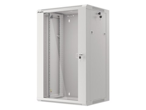 SZAFA INSTALACYJNA RACK WISZĄCA 19" 18U 570X450 SZYBKI MONTAŻ SZARA LANBERG (FLAT PACK)